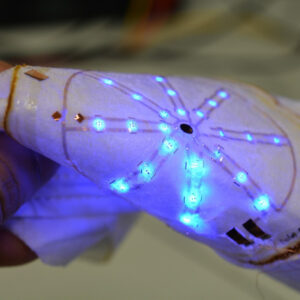 Active electronics on textiles