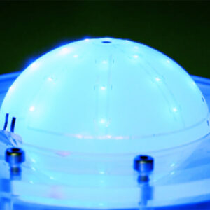 Inflatable hemispherical LED array