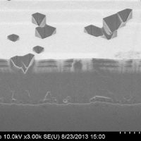 SEM image of epitaxial GaN islands