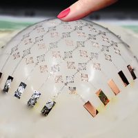 Inflatable hemispherical touch sensors